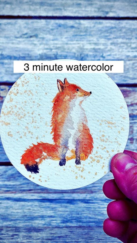 Mary Wu | Aspiring Watercolor & Flower Preservationist | Do you like foxes? 🦊 join me as we paint quick and easy watercolor 🖌️slowed down video with directions for subscribers🖌️ A good… | Instagram Fox Watercolor Easy, Watercolor Fox Tutorial, Easy Watercolour Ideas, Watercolor Bookmarks Tutorials, Fox Painting Easy, Water Colour Birds, Watercolor Animals Simple, Watercolor Animals Easy, Mary Wu