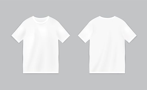 T-shirt template with short sleeve | Premium Vector #Freepik #vector #shirt #tshirt #blank-t-shirt #dress-shirt T Shirt Template, Tshirt Template, Blank T Shirts, Shirt Template, Clothing Mockup, Plain Shirts, Plain Tshirt, White Tshirt, Girls Tshirts