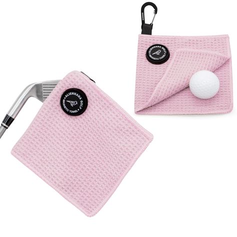 PRICES MAY VARY. ⭐【MAGNETIC GOLF TOWEL 】- Easily attached the golf magnetic towel to your golf cart, golf clubs or your golf bag. The golf towel magnetic insert provides an incredible strong hold and will not fall off your cart or when the magnet clip to your club. The powerful magnet offers ultimate convenience. ⭐【NON-ABRASIVE Waffle Golf Towel 】-Pocket style 5.5” X 5.5” microfiber Towel Designed with a waffle pattern, our golf towels for golf bag are non-abrasive. The soft waffle weave fabric Waffle Design, Pro Golfers, Birthday Stuff, Golf Towel, Carabiner Clip, Golf Towels, Weave Fabric, Golf Bag, Microfiber Towel