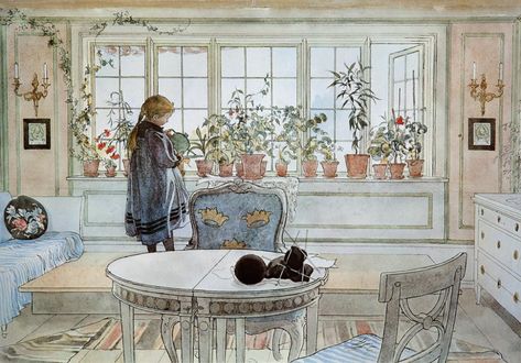 Carl Larsson – Carl Larsson-gården Carl Larsson, Flower Window, Art Academy, Exhibition Poster, National Museum, Artist Art, Stockholm, Beautiful Art, Art Projects