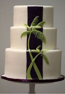 Hawaiian Style Wedding, Hawaiian Furniture, Palm Tree Cakes, Island Cake, Fun Cakes, Hawaiian Decor, Hawaiian Wedding, Cake Gallery, Art Deco Wedding