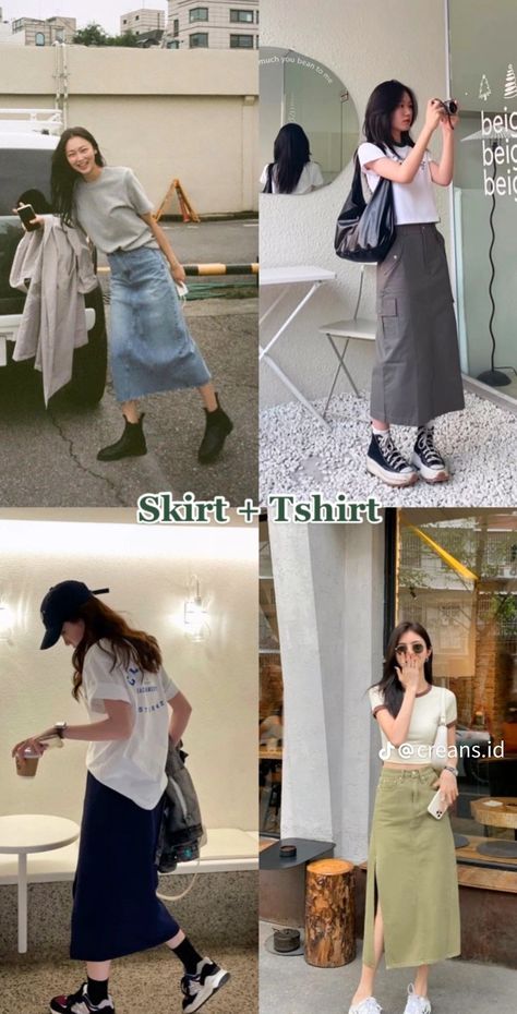 Thai Outfits Casual, Spring Korean Outfit, Sandwich Outfit, Skirt Outfits Short, Korean Skirt Outfits, Hongkong Outfit, Thai Outfits, Casual Office Fashion, Fashion Inspo Casual