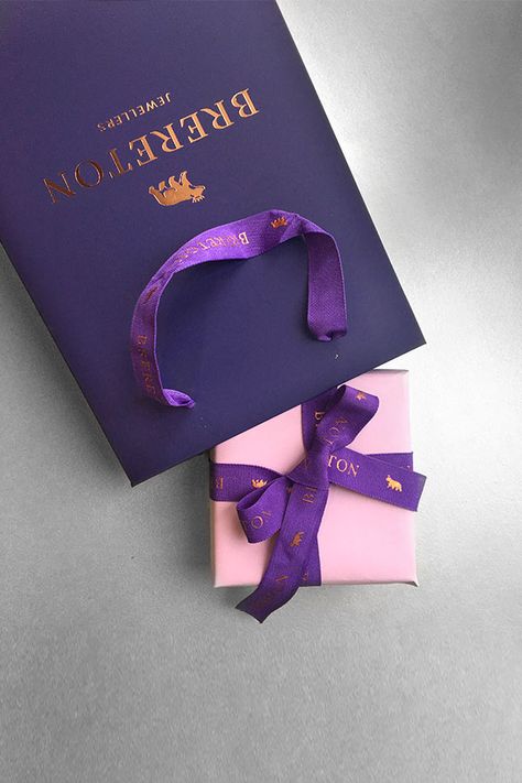 Brereton Jewellers Packaging #breretons #breretonjewellers #dublinjewellers #luxuryjewellery #jewellery #diamonds #christmas #christmaswrapping #gifts #giftwrapping #jewellerywrapping #ringbox# purple Purple Package Design, Luxury Purple, Purple Packaging Design, Purple Packaging, Purple Branding, Jewellery Packaging, Purple Colour Shades, Custom Mailer Boxes, Luxury Box Packaging