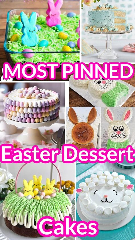 CUTE Easter Desserts Cake recipes for spring! Easy Easter cake ideas like bundt, bunny, dirt, and carrot that are fun for kids to bake and will wow a crowd! #Easterdesserts #Cakes #recipes #Baking #Springcakes Easter Dessert Carrot Cake, Easter Kid Dessert, Spring Trifle Desserts Easter, Chocolate Bunny Cake, Easter Desserts Bunny Cake, Cake Decorating Hacks, Easy Easter Cake, Easy Bunny Cakes For Easter, Easter Cake Ideas