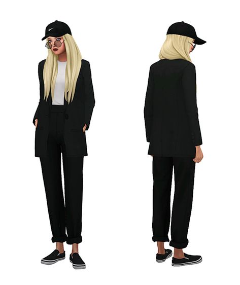 Sims 4 Raincoat Cc, Sims 4 Outerwear, Lookbook Casual, Blazer Suit Women, Sims 5, Sims 1, Sims 4 Characters, Sims 4 Mm, Sims Four