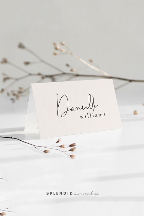 Wedding Reception Name Tags, Guest Place Cards Wedding, Wedding Guest Name Cards, Name Tags For Wedding, Modern Wedding Invitation Wording, Sun Wedding, Name Cards Wedding, Place Cards Template, Reception Only Invitations