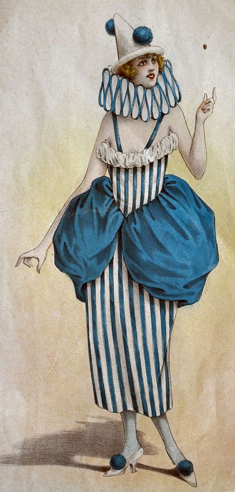 Eiffel Vintage/ Reminds me of my mom she loved clowns... Blue Circus Aesthetic, Vintage Clown Costume, Vintage Circus Costume, Old Circus, Pierrot Clown, Old But Gold, Designing Home, Postal Vintage, Home Design Inspiration