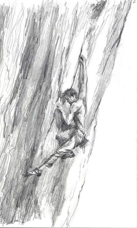 Rock Climber Drawing, Climbing Drawing Reference, Rock Climbing Tattoos, Bouldering Drawing, Bouldering Illustration, Climb Drawing, Bouldering Photography, Climbing Sketch, Climber Aesthetic