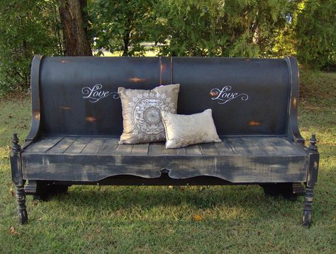 Upcycle Bed, Bench Upcycle, Head Board Bench, Bed Head Board, Headboard Benches, Headboard Bench, Sleigh Bed, Head Board, Wooden Headboard