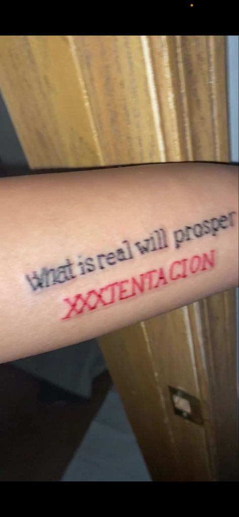 Whats Real Will Prosper Tattoo, What Is Real Will Prosper Tattoo, Xxxtentación Tattoos Ideas, Xxxtentaci̇on Tattoo Ideas, Xxxtentaction Tattoo, Tentacion Tattoo, Xxxtentaci̇on Tattoo, 1111 Tattoos, Prosper Tattoo