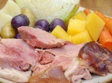 Boiled Dinner Recipe Ham Boiled Dinner, Boiled Dinner Recipe, Ham And Cabbage, Boiled Ham, Boiled Dinner, Smoked Pork Shoulder, Corn Beef, Chocolate Covered Strawberry Recipe, Beef Hash