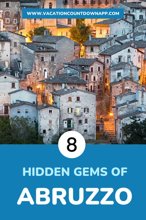 Check out the beautiful villages that you must visit in Abruzzo Italy. Central Italy’s best-kept secret, Abruzzo, is seeping with authenticity and old-world charm. Just two hours outside of Rome. 8 charming villages in Abruzzo Italy. Consider this your ultimate Abruzzo Italy travel guide and Abruzzo Italy travel itinerary. Whether you're visiting Italy alone or visiting Italy with family, you must visit these 8 charming villages in Abruzzo Italy. Italy Travel Destinations, Italy Travel Itinerary, Best Family Vacation Spots, Best Family Vacation Destinations, Abruzzo Italy, Family Travel Hacks, Central Italy, Family Vacation Spots, Solo Travel Destinations