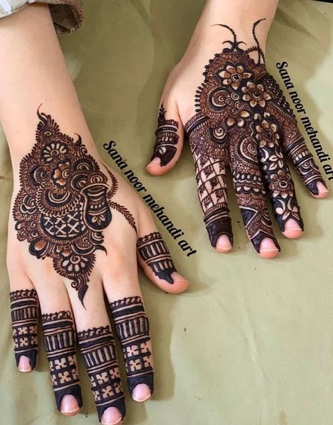 Henna design on back hand Heavy Finger Mehndi Design, Mehndi Designs Bunch Style, Arabic Mehndi Simple Design, Easy Bunch Mehndi Design, Henna Bunch Design, Mehendi Bunch Design, Mehandi Bunch Design, Bunches Mehndi Design, Mehendi Bunch