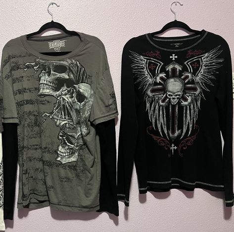 Dc Clothing, Y2k Outfits Men, Gothic Tees, Metal Shirts, Baggy Clothes, 2000s Fashion Outfits, 2000s Fashion, Dream Clothes, Retro Outfits