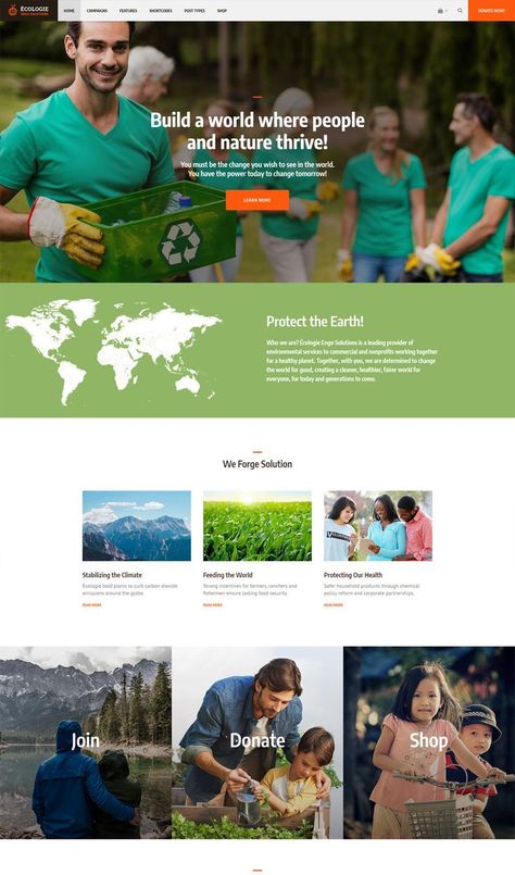 Environmental & Ecology WordPress Theme Theme List, Environment Protection, Website Design Wordpress, Wordpress Theme Design, Social Activities, Green Nature, Wordpress Themes, Environmental Protection, Renewable Energy