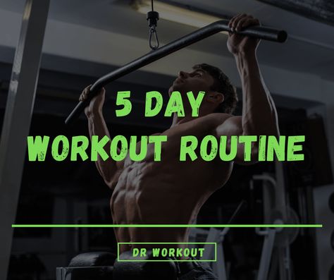 5 Day Workout Plan 5 Day Push Pull Legs Workout, Workout 5 Days A Week, 5 Day Full Body Workout Plan, 5 Days Workout Plan, 4 Day Workout Plan For Men, 5 Day Workout Plan Men, 4 Day Workout Routine, Workout Challenge At Home, Dr Workout