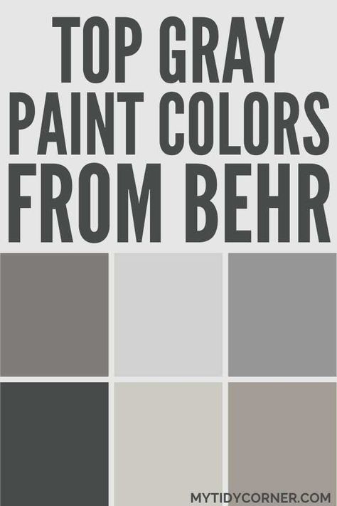 Looking for the perfect gray to refresh your home? Check out the best Behr gray paint colors that work in any space. From pale to moody, these top gray paint colors from Behr will help you achieve a fresh, modern look in your home. Get inspired with the most popular Behr gray paint colors! Perfect for creating a neutral yet stylish backdrop in your living room, bedroom, or kitchen. Behr Silver Drop Paint Color, Light Gray Walls With Dark Gray Trim, Behr Wet Cement Paint Color, Behr Paint Colors Grey Living Rooms, Behr Living Room Paint, Best Behr Gray Paint Colors, Behr Living Room Paint Color Ideas, Popular Paint Colors For Living Room, Behr Bedroom Paint Colors