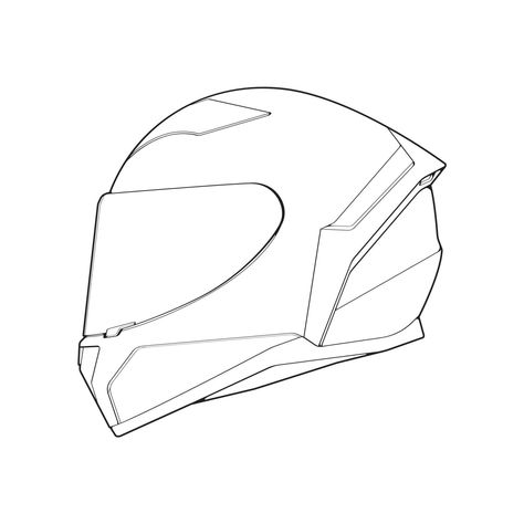 Helmet Design Sketch, Motorcycle Helmet Tattoo, Motorcycle Helmet Drawing, Rider Drawing, Tattoo Motorcycle, Cars Showroom, Helmet Vector, Car Drawing Easy, Car Template