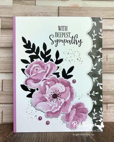 Handmade Sympathy Card Ideas, Diy Flower Decorations, Bottled Happiness, Hues Of Happiness, Stampin Up Sympathy Cards, Happiness Abounds, Sympathy Card Messages, Sympathy Cards Handmade, Homemade Birthday Cards