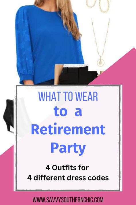 Retirement Party Guest Outfit, Casual Retirement Party Outfit, Retirement Ceremony Outfits For Women, Retirement Party Attire For Women, Retirement Party Dress For Women, Retirement Dinner Outfit, Casual Banquet Outfits For Women, What To Wear To Retirement Party, Retirement Party Outfit