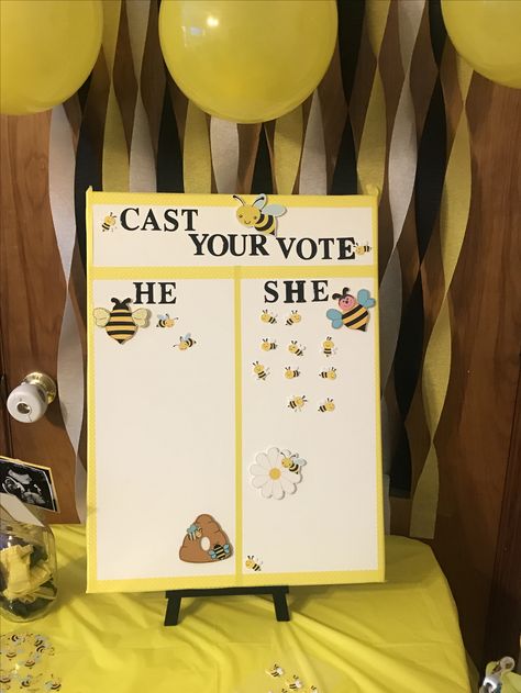 What It Bee Gender Reveal, What Will I Bee Gender Reveal, Bee Hive Gender Reveal Ideas, What'll It Bee Gender Reveal, Gender Theme Ideas, Who Will It Bee Gender Reveal, Gender Reveal Bee Ideas, Bees Gender Reveal Ideas, Sunflower Gender Reveal Ideas