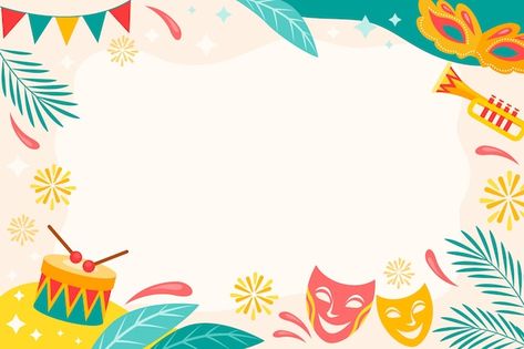 Free vector flat carnival background | Free Vector #Freepik #freevector #carnival-background #carnival #carnival-party #party-background Festival Template, Masskara Festival, Carnival Design, Carnival Background, Christian Cartoons, Festival Aesthetic, Trinidad Carnival, Slide Background, Festival Theme