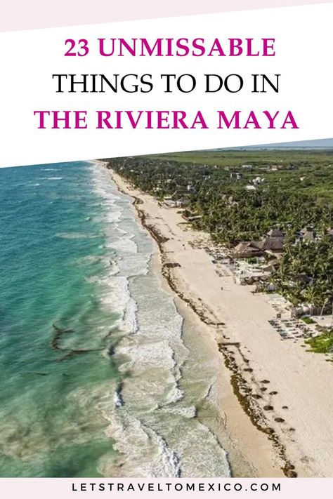 Plan the perfect trip with these 23 unmissable things to do in the Riviera Maya! From beach adventures to cultural excursions, find out what to explore in this stunning region. Learn more in our full guide! Swimming With Whale Sharks, Eco Lodges, Mayan Cities, Yucatan Peninsula, Beach Adventure, Mayan Ruins, Caribbean Sea, White Sand Beach, Mexico Travel