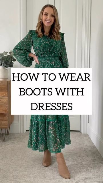 Merrick White / Style & Sewing on Instagram: "How to wear boots with dresses in the spring! 🌸 I’ve had tons of requests for this post, so I’m breaking it all down on MERRICKSART.com today with lots of examples. The key is to have balance in the outfit, regardless of what boots you choose. So here are a few tips and examples. Was this helpful?? I hope so! To shop these outfits: 1️⃣ links are in my stories for the next 24 hours 2️⃣ check my “this week” highlight bubble if you watch after 24 hou Wearing Ankle Boots, Boots With Dresses, Boots And Dress, Clothes Tips, Cold Fashion, Elegant Outfit Classy, Spring Floral Dress, Eclectic Fashion, Fashion Hacks Clothes