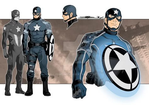 Captain America Age of X by Hiroim Captain America Suit, Captain America Art, Marvel Concept Art, Marvel Character Design, Captain America And Bucky, Character Design Cartoon, Alternative Universe, Marvel Artwork, Best Superhero