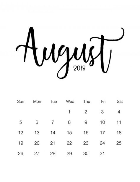 Free Printable 2018 Minimalistic Calendar Minimal Calendar, Calendar Background, August Calendar, Minimalist Calendar, 2018 Calendar, Cute Calendar, Calendar 2018, January To December, Calendar Wallpaper