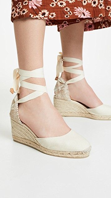 6 Summer Trends That Have Anna Wintour's Approval | Who What Wear UK Castaner Carina, Castaner Espadrilles, Wedge Espadrilles, Platform Espadrilles, Heel Caps, Espadrille Shoes, Summer Trends, Wedge Espadrille, Ankle Straps