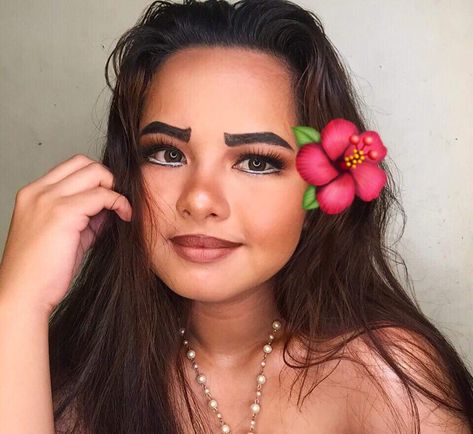 🌺 Moana Inspired 🌺  Makeup look by Mj Nicasio   #moana  #makeup #makeuptransformation Moana Makeup Tutorial, Moana Inspired Makeup, Makeup Looks Burgundy, Makeup Looks Kylie Jenner, Makeup Looks James Charles, James Charles Makeup Looks, Kylie Jenner Makeup Looks, Makeup Looks Scary, Neon Makeup Looks