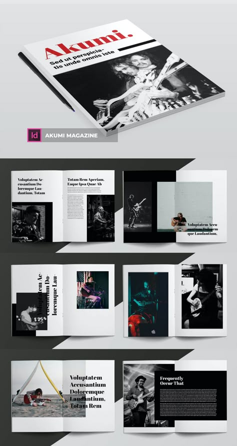 Music Magazine Layout, Music Book Design, Graphic Magazine, Magazine Page Design, Empire Magazine, Booklet Layout, Editorial Design Magazine, Portrait Layout, Artist Magazine