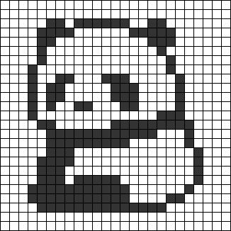 Alpha pattern #27721 | BraceletBook Alpha Patterns Crochet Black And White, Pixel Art Pattern Easy Free Crochet, Pixel Art Pattern 20x20, Pixel Art 15x15 Grid, 32x32 Pixel Art Grid Black And White, Simple Pixel Pattern, Simple Pixel Art Patterns 32x32, Pixel Art 20x20 Grid, Pixel Art Pattern Black And White