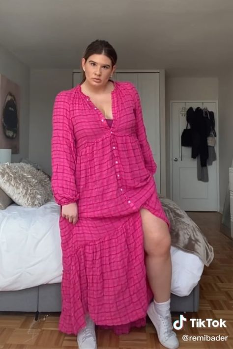 Remi Bader, Curve Model, Clothing Haul, Role Models, Influencer, Me Too Shoes, Spring Summer, Long Sleeve Dress, Outfit Accessories