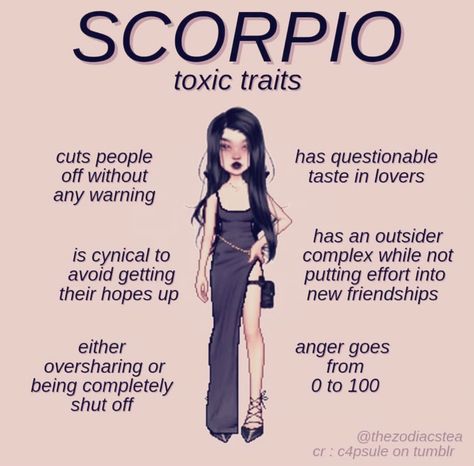 Scorpio Names, Scorpio Female Traits, Scorpio Toxic Traits, Scorpio Personality Traits Women, My Toxic Trait, Toxic Traits List, Toxic Traits Quotes, Toxic Traits, Scorpio Personality Traits