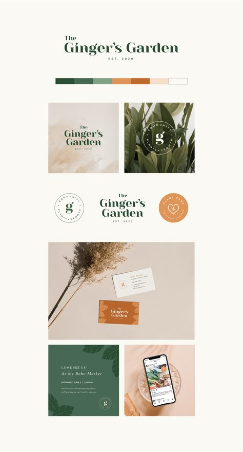 Organic Brand Identity Design, Plants Logo Design, Botanical Branding Design, Organic Web Design, Plant Nursery Branding, Plant Store Branding, Plant Logo Design Branding, Organic Shop Design, Plant Shop Branding