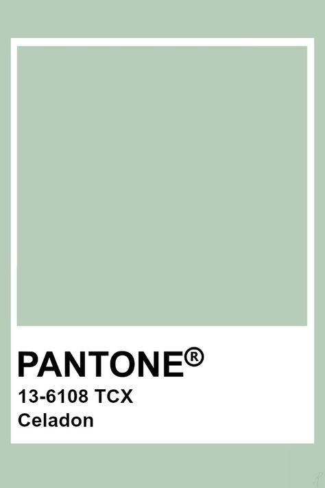 Pantone Celadon Pantone Aesthetic, Green Color Trends, Pantone Green, Pantone Swatches, Pantone Palette, Pantone Colour Palettes, Pantone Colors, Dusty Green, Color Inspo