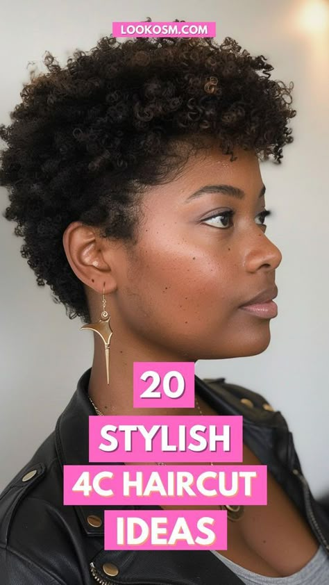 Looking for fresh styles for your 4C hair? Check out these 20 trendy haircut ideas that will elevate your natural beauty! From chic afros to stunning tapered cuts, there's something for every mood and occasion. Click the pin and follow us for more inspiring hair inspo! #4chair #naturalhair #haircutideas #hairstyleinspo #Pinterest Black Natural Short Haircut, Taper Natural Haircut Women, Natural 4c Hairstyles Ideas Type 4, Female Afro Hairstyles, Shaped Afro Natural Hair, 4c Tapered Haircut Round Face, Short Coily Hair Styles, Black Short Natural Haircut, Short Haircuts For Natural Hair