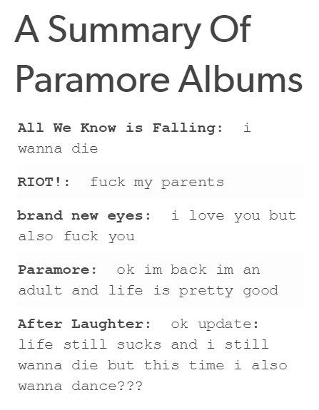 Found this in twitter! But YES lol Paramore Song Quotes, Paramore Tattoo This Is Why, Riot Paramore, Hayley Williams Quotes, Paramore Shirt, Paramore Wallpaper, Paramore Tattoo, Paramore Lyrics, All We Know Is Falling