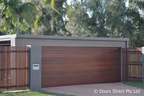 Car Porch Design, Roller Door, Carport Plans, Garage Door Types, Double Carport, House Fence Design, Carport Garage, Carport Designs, Garage Door Design