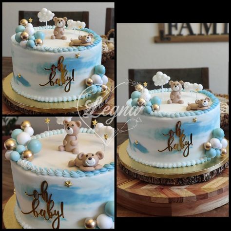 Baby Shower Cake Bear Theme, We Can Bearly Wait Cake Ideas, Teddy Bear Baby Shower Theme Boy Cake, Teddy Bear Baby Shower Cake Boys, Cake Bear Baby Boy, Boy Baby Shower Ideas Themes Teddy Bears, Baby Shower Cake Teddy Bear, We Can Bearly Wait Baby Shower Cake, Bearly Wait Baby Shower Cake