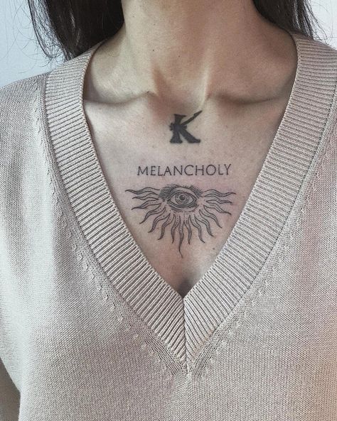 Melancholy Tattoo, Father Tattoos, Tattoo Inspo, Tattoo Art, Body Art Tattoos, Triangle Tattoo, Tatting, Art Tattoo, Body Art