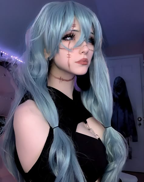 Anime Cosplay Ideas Female, Blue Hair Cosplay, Easy Cosplay Ideas, Cosplay Ideas Women, Anime Cosplay Ideas, Easy Cosplay, Anime Cosplay Makeup, Cosplay Characters, Cute Cosplay