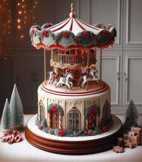 festive cake ideas, festive Christmas cake pictures, Christmas cake, winter cake, winter cake ideas, reindeer cake Nutcracker Christmas Cake Ideas, Christmas Village Cake, Nutcracker Cake, Reindeer Cakes, Christmas Themed Cake, Carousel Cake, Christmas Cake Designs, Wedding Cake Roses, Xmas Cake