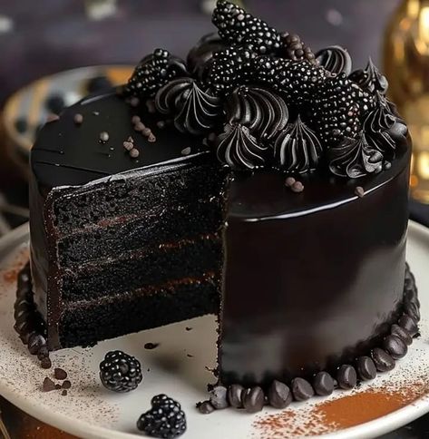 Luxurious Black Velvet Cake – fitnessnip Black Velvet Cake, Black Velvet Cakes, Blue Velvet Cakes, Velvet Cakes, Velvet Cake Recipes, Dark Chocolate Cakes, Orange Cake, Chocolate Shavings, Velvet Cake