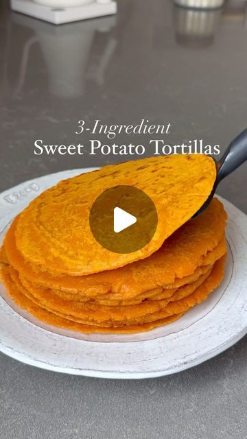 740K views · 55K likes | Lyana Begret See on Instagram: "Vegan, Gluten-Free 3-ingredient SWEET POTATO TORTILLAS! 😍👏🏼👏🏼👏🏼 These tortillas are a dream come true - they are one of my favorite recipes to make! Super soft, delicious, and SO easy to make! Serve them with dinner, lunch, or breakfast! I love making a breakfast wrap using these with eggs, avocado, and hot sauce for a delicious morning wrap! If you have sweet potatoes laying around - go make them.

Ingredients: 
2 cups mashed sweet potatoes
*1 2/3 c - 2 cups cassava flour 
3 tbsp Virgin Coconut Oil + more for cooking 

Directions: 
Boil sweet potatoes and let them chill by adding them to a bowl of ice. Peel, then add the sweet potatoes to a bowl and mash them up. Add in coconut oil, slowly stir in cassava flour, and mix until Sweet Potato Tortillas, Vegan Plan, Healthy Tortilla, Breakfast Wrap, Boiling Sweet Potatoes, Eggs Avocado, Foraged Food, Breakfast Wraps, Plant Based Cookbook