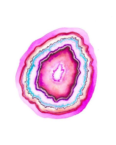 Agate Art, Crystal Drawing, Geode Art, Watercolor Sketchbook, Watercolor Inspiration, Crystal Art, Art Techniques, Art Classes, Painting Inspiration