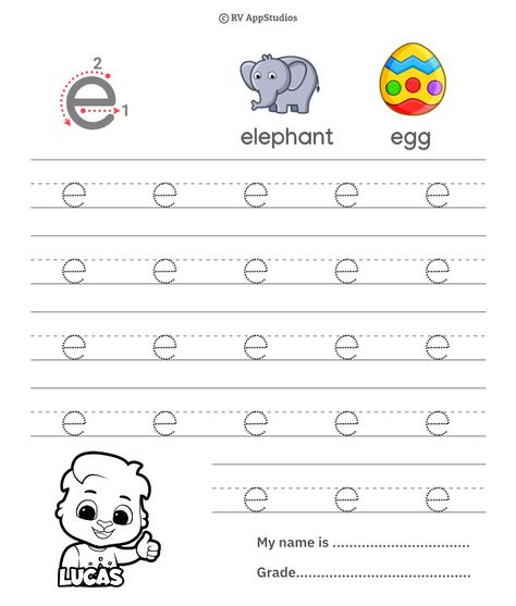 Small Letter e Trace E Tracing Worksheet, Letter E Tracing Worksheets, Letter E Worksheet, Letter E Tracing, Alphabets Worksheet, Lowercase Letters Practice, Handwriting Worksheets For Kindergarten, Kindergarten Writing Paper, Kindergarten Handwriting