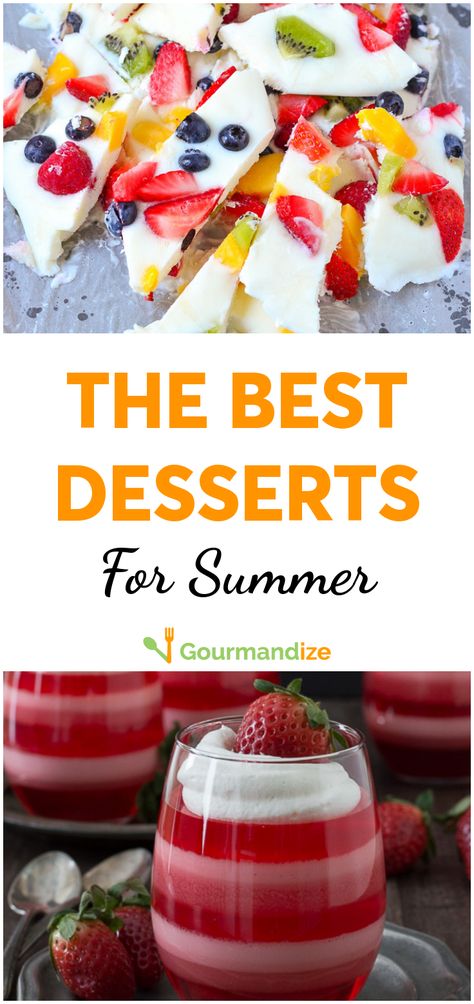 Summertime means long hot days, balmy evenings, piles of  fresh produce and of course, great food. These are the best desserts to make now! #dessert #summer #dessertrecipes #summerdesserts #dessertideas #nobakedesserts #colddesserts #frozendesserts Best Desserts To Make, Good Desserts To Make, Desserts For Summer, Dessert Summer, The Best Desserts, Lunch And Dinner Recipes, Summer Foods, Cold Desserts, Healthy Summer Recipes